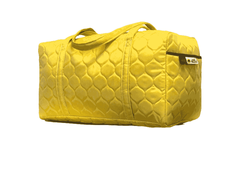 Yellow pink duffle bag new arrivals